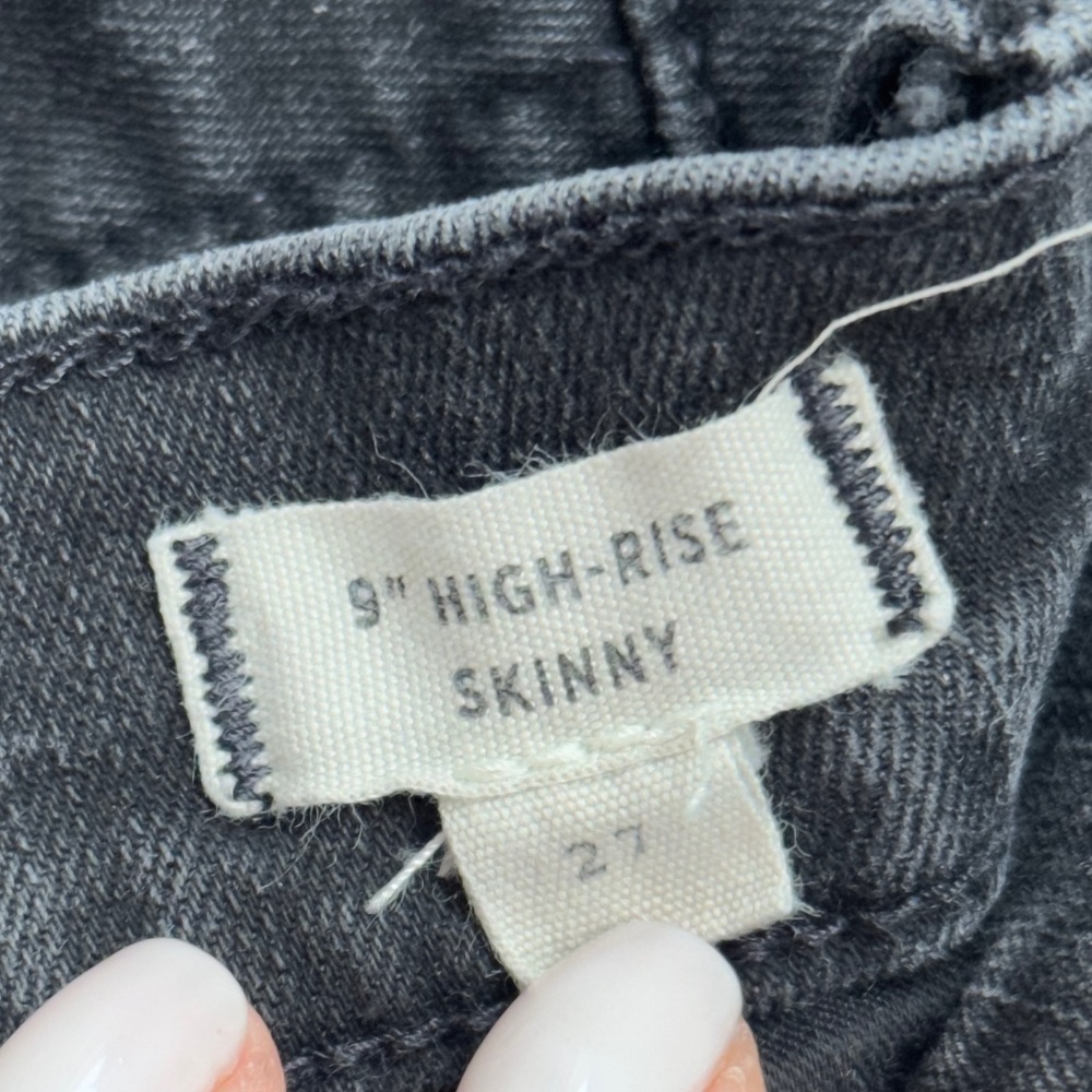 Madewell 9" High-Rise Skinny Off-Black Wash Women's Jeans Size 27 - Picture 5 of 6